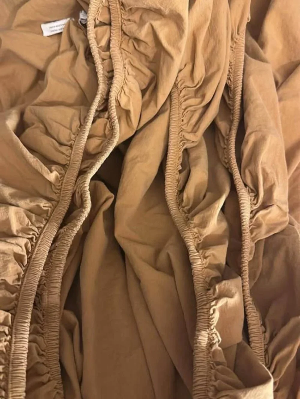 Crate & Barrel Organic Burnt Orange KING Sheet Set. 2 King Pillowcases